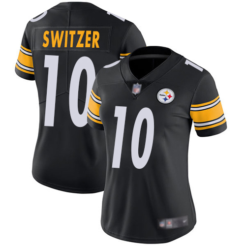 Women Pittsburgh Steelers Football 10 Limited Black Ryan Switzer Home Vapor Untouchable Nike NFL Jersey